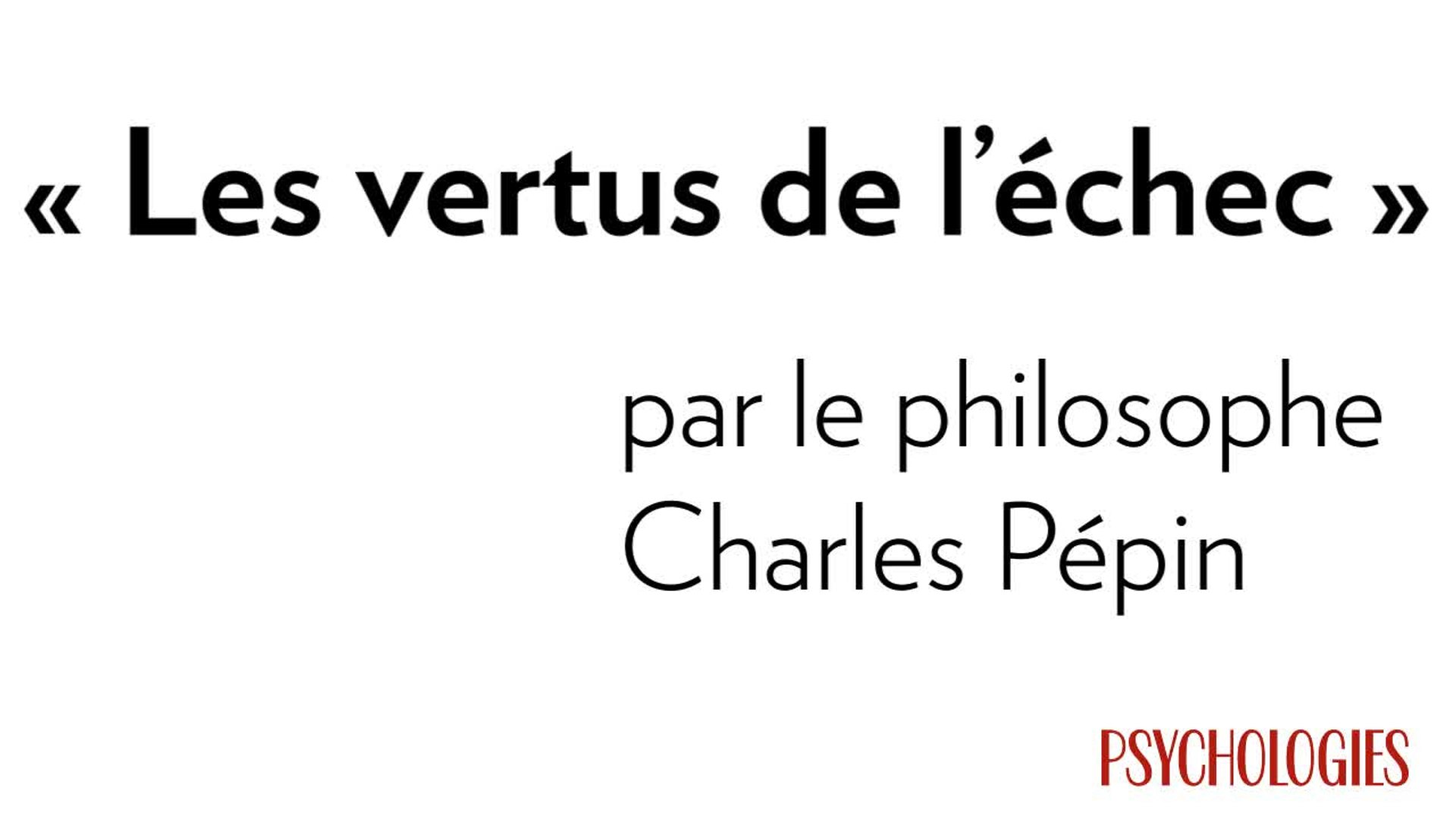 Conférence de Charles Pépin : les vertus de l'échec - Vidéo Dailymotion