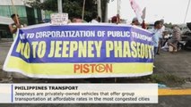 Jeepney drivers in the Philippines strike over modernization plans