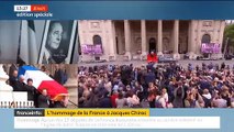 Hommage à Jacques Chirac : Après la cérémonie, le cercueil a quitté l'église Saint-Sulpice sous les applaudissements de la foule