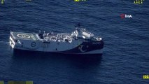 Fatih Sondaj ve Oruçreis Araştırma Gemileri deniz karakol uçakları ve İHA’ların eşliğinde Deniz Kuvvetlerimize ait unsurlar refakat görevini sürdürüyor