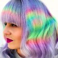 This hair colorist uses hairspray bottle caps to color hair