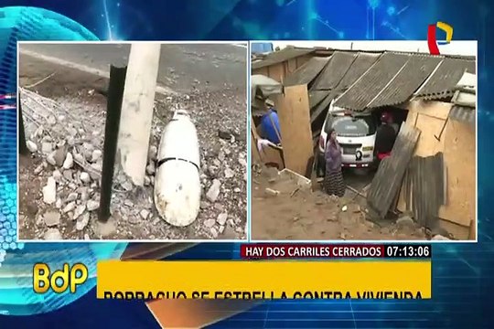 Chorrillos: conductor aparentemente ebrio estrella auto contra vivienda
