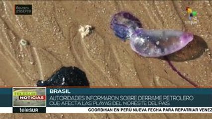 Derrame petrolero afecta miles de km de litoral brasileño