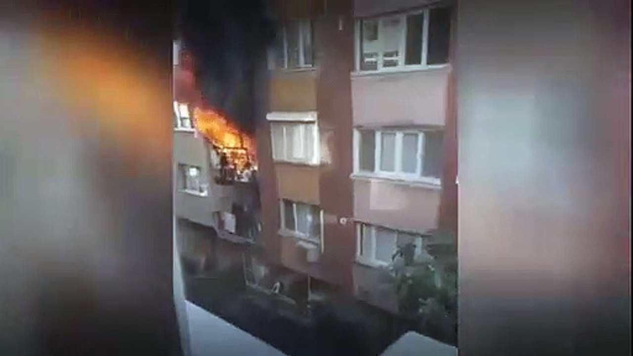 Mutfak tüpünün patlama anı kameralara işte böyle yansıdı