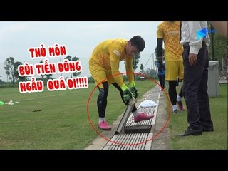 Thủ môn Bùi Tiến Dũng xử lý đậy nắp cống cực nhanh trong buổi tập của U22 Việt Nam | NEXT SPORTS