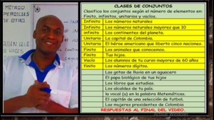 CLASES DE CONJUNTOS,