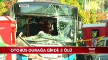 Ankara'da Özel Halk Otobüsü Durağa Girdi