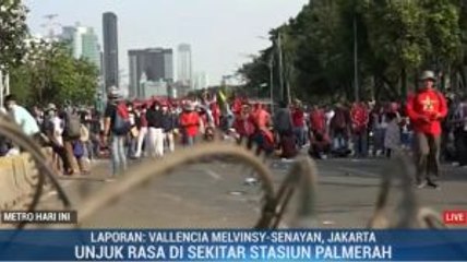 Situasi Demo di Sekitar Gedung DPR