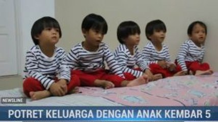 Potret Keluarga dengan Anak Kembar Lima