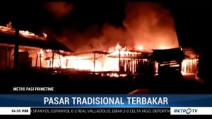 Pasar Tradisional Tasiu di Mamuju Terbakar