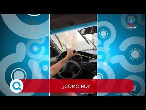 Mueven limpia parabrisas con mecates | Qué Importa