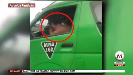 Graban a chofer de Neza presuntamente drogado