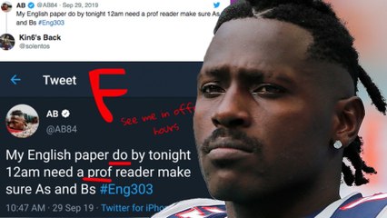 Antonio Brown ROASTED On Twitter After Asking For HELP For His English Homework!
