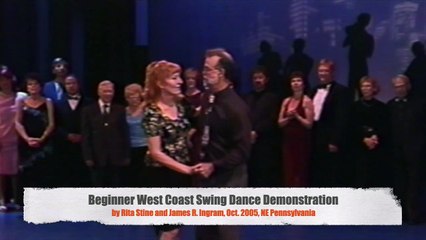 408 Beginner West Coast Swing Dance Demonstration, Rita Stine & James R. Ingram (Oct. 2005, NE PA)