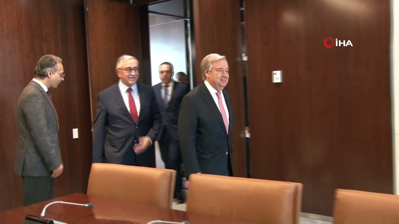 KKTC Cumhurbaşkanı Akıncı BM Genel Sekreteri Guterres ile görüştü