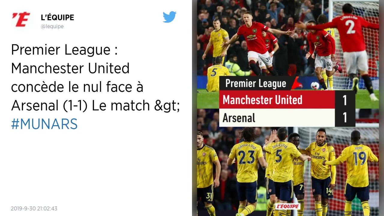 Premier League : Match nul logique dans le choc entre Manchester United et Arsenal