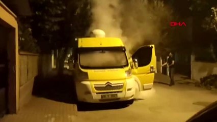 Bursa'da karavan, çıkan yangında kullanılamaz hale geldi