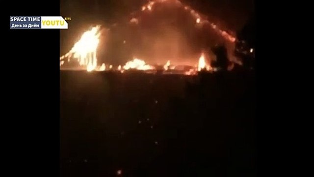 В Дальнегорске вспыхнул мощный пожар в здании профилактория Аралия