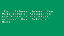 Full E-book  Accounting Made Simple: Accounting Explained in 100 Pages or Less  Best Sellers Rank