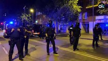 Radicales lanzan cosas a los mossos en Gerona