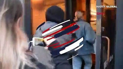 Vegan eylemciler ile müşteriler arasında yumruklu kavga kamerada