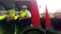 Çekici şoförü vatandaşa sopayla saldırdı, polis engelledi