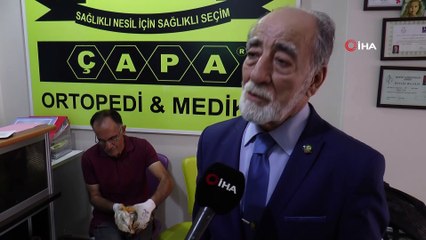 Ayağı kopan yaralı martıya 'protez'