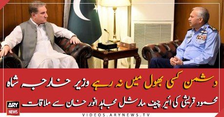 FM Qureshi met Air Chief Marshal Mujahid Anwer Khan