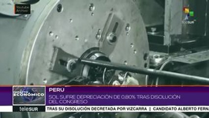 Perú: moneda nacional se deprecia 0.80% tras disolución del Congreso