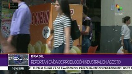 Brasil registra caída de producción industrial en agosto