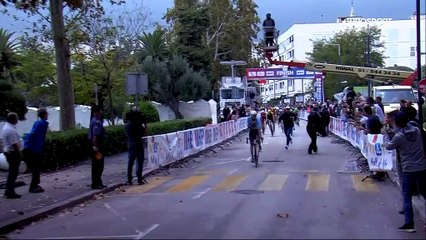 Ne courez pas après les coureurs ! Nouvelle preuve avec ce gros carton après l'arrivée à Zadar