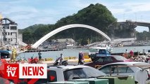 Six feared trapped after Taiwan bridge collapses