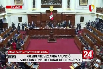 Congreso: admiten suspender de sus funciones a presidente Vizcarra