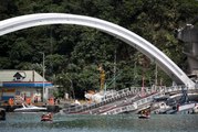 Tayvan'da 140 metrelik köprünün yıkıldığı anlar kamerada