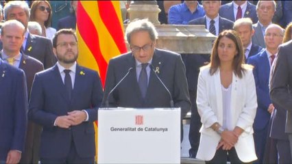 Declaración institucional el 1-O para "avanzar sin excusas hacia la República catalana"