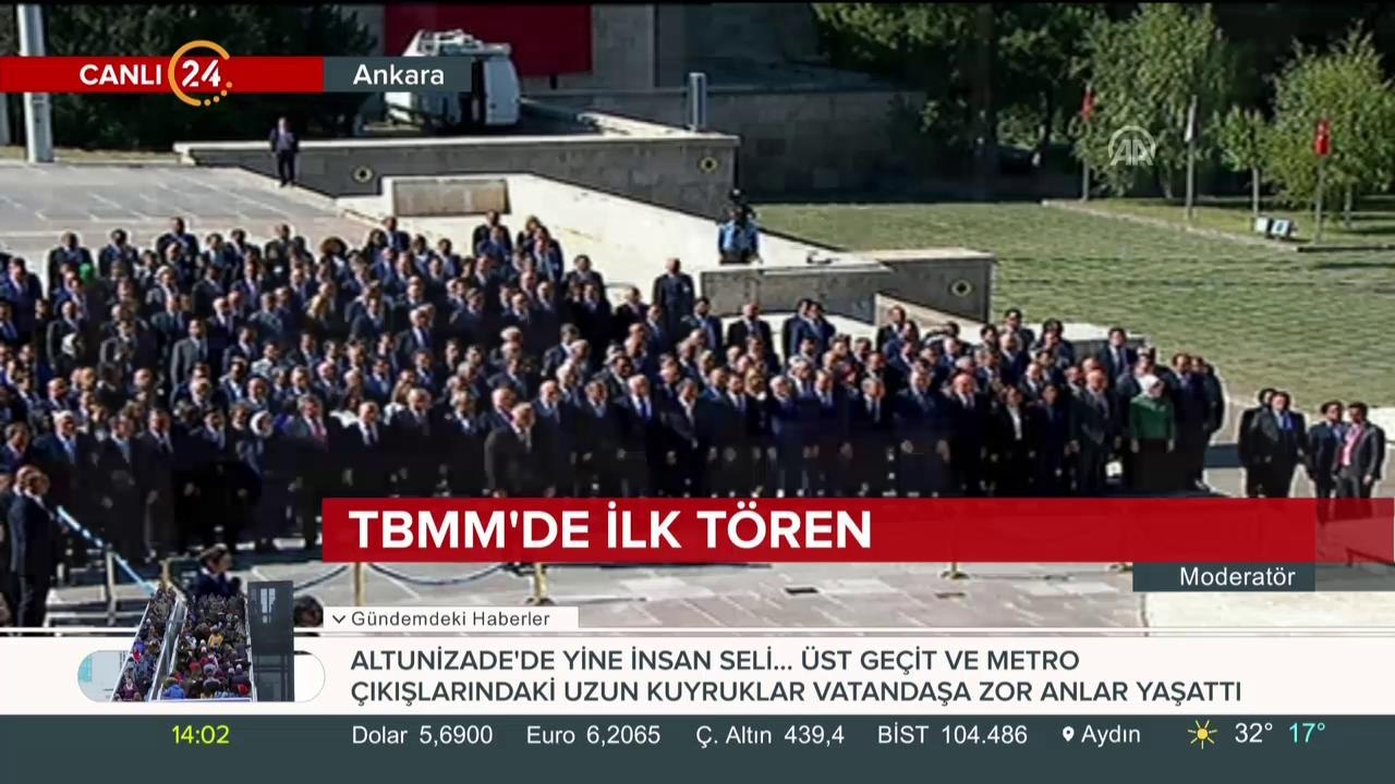 TBMM'de ilk tören