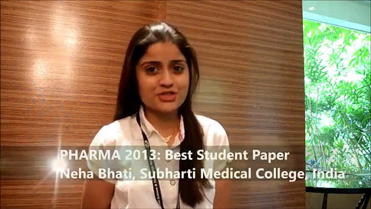 Neha Bhati at PHARMA Conference 2013 by GSTF