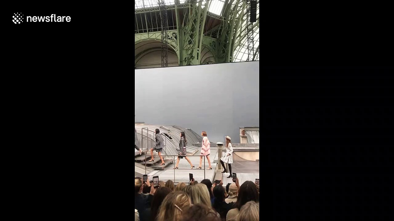 Gigi Hadid confronts French comedienne who crashed the Chanel runway at Paris Fashion Week