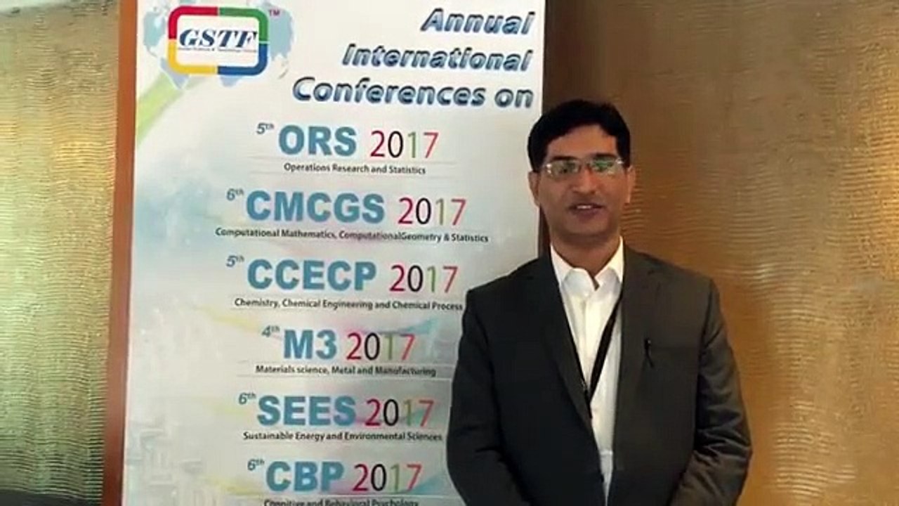 Mr. Nayyar Hussain at SEES Conference 2017 by GSTF Singapore