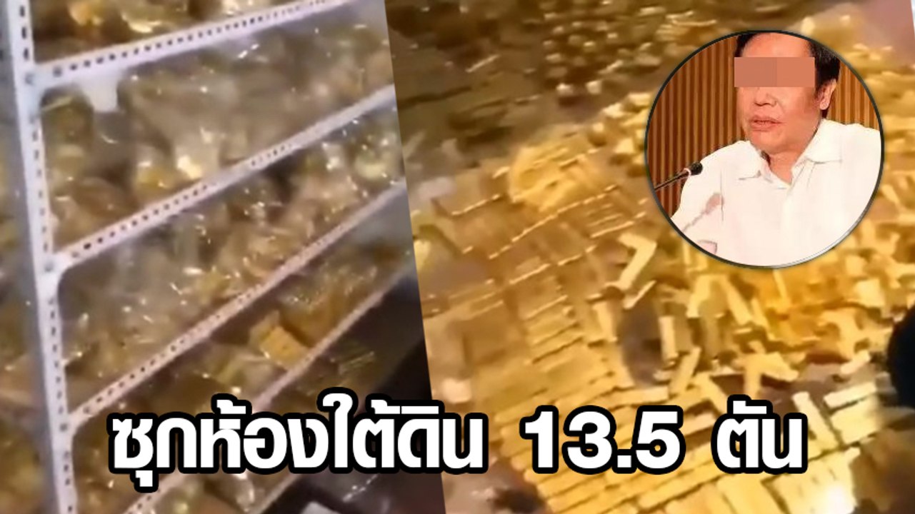เปิดคลิปข้าราชการจีนโกง ซุกห้องใต้ดิน รวม 13.5 ตัน