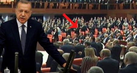 Son Dakika: Cumhurbaşkanı Erdoğan'ın TBMM'ye girdiği sırada CHP grubu ayağa kalkmadı