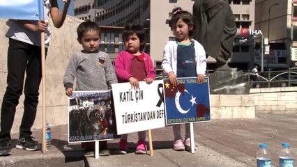 Başkent'te Çin yönetimi protesto edildi