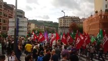 Trabajadores del Metal de Bizkaia se manifiestan en el segundo día de huelga