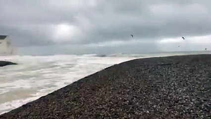 Cuckmere Haven flood defences tested by high tides