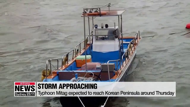 Typhoon Mitag to reach Korean Peninsula by Thursday