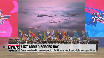 :  S. Korea celebrates 71st Armed Forces Day, showcases F-35A jets to public for first time