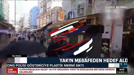Polis göstericiyi yakın mesafeden vurdu
