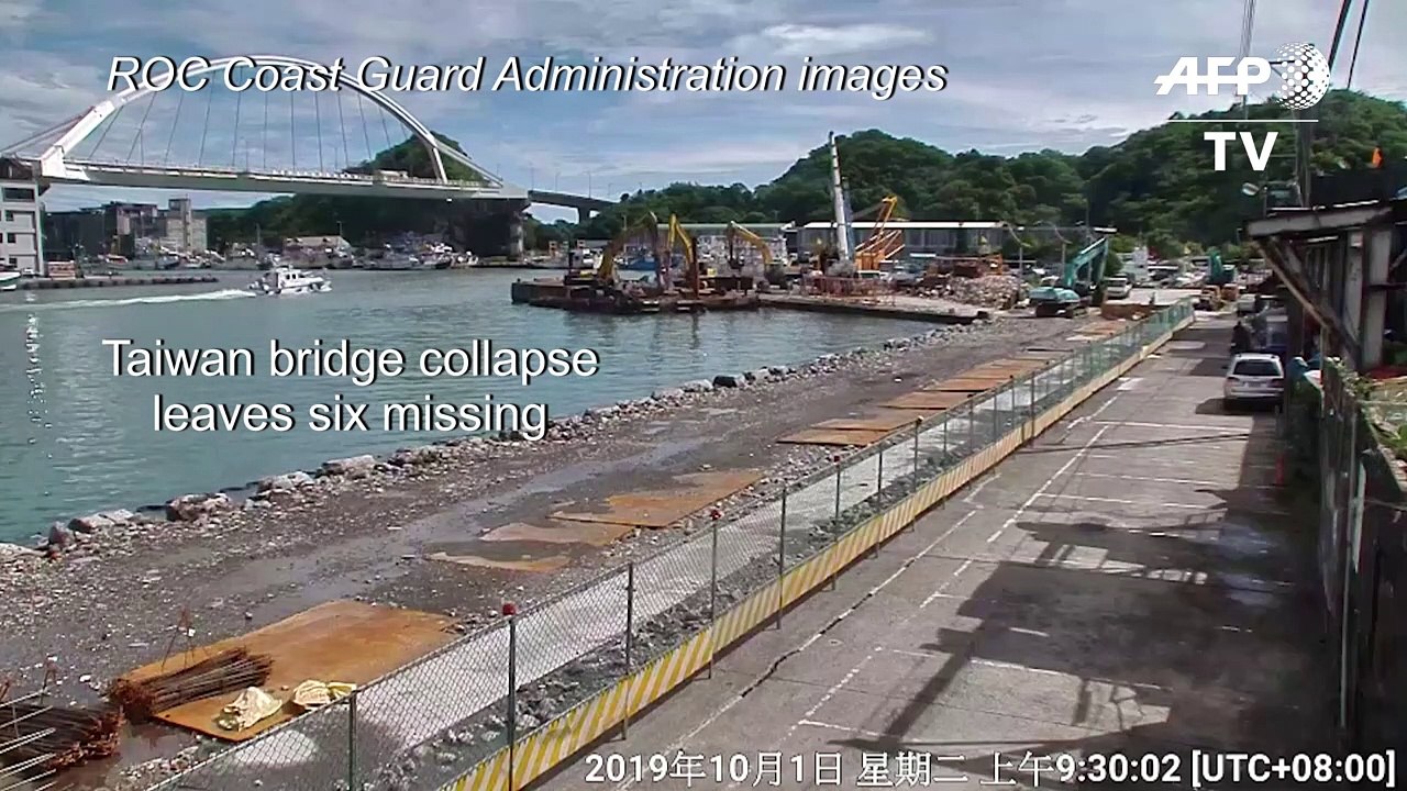 Hopes fade for six feared trapped after Taiwan bridge collapse