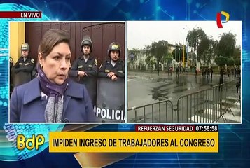 Cercado: impiden ingreso a trabajadores de comunicaciones del Congreso