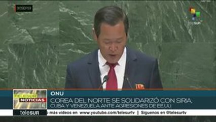 ONU: Corea del Norte se solidariza con Siria, Cuba y Venezuela